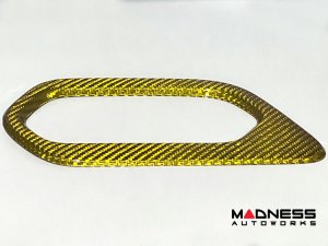 Alfa Romeo Giulia Front Sensor Frame Cover - Carbon Fiber - Quadrifoglio - Yellow Candy Alfa Romeo Giulia Front Sensor Frame Cover - Carbon Fiber - Quadrifoglio - Yellow Candy
